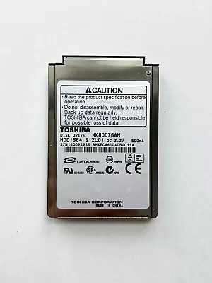 Toshiba MK8007GAH 80GB ZIF 1.8  4200 RPM IDE ATA Hard Drive HDD Hdd1584 Laptop • $35.77