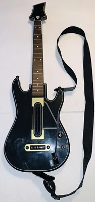 $16 • Buy Activision Guitar Hero Power Wireless Guitar Xbox 360 PS3 Black Gold No Dongle