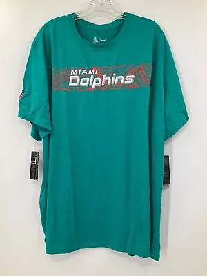 Miami Dolphins Team Issued Aqua Nike Dri-fit Short Sleeve Shirt New W/tags 3xl • $22.99