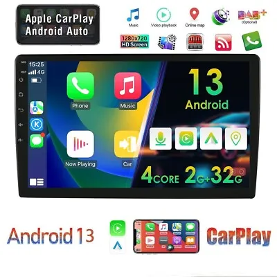 10.1  2Din Android 13 1280*720 Car Stereo Radio Carplay GPS Navi Wifi BT 2+32GB • $67.19