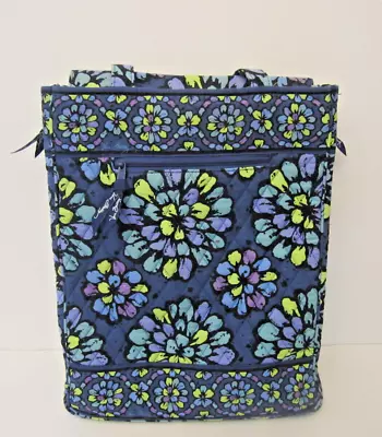 Vera Bradley Quilted Laptop Bag With Padding And Zippers Blue Floral 14  • $21.50