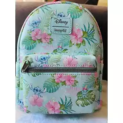  Loungefly Disney Lilo & Stitch Tropical Friends Mini Backpack • $62