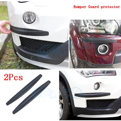2x New Car Bumper Carbon Fiber Protector Corner Guard Anti-Scratch Strip For VW • $15.46