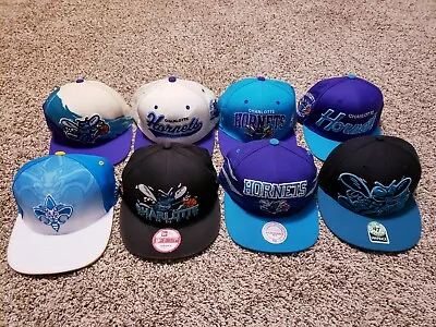 Lot Of 8 Charlotte Hornets Mitchell And Ness Adidas Hats • $119.99