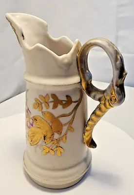 Anitque Victoria Carlsbad Austria Vase With Handle/6  Hand Painted Floral Design • $19.95