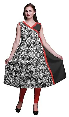 Bimba  Sleeveless Kurtis Indian Tunic Tops For Women Print Indian Clothing-TD-1A • $52.79