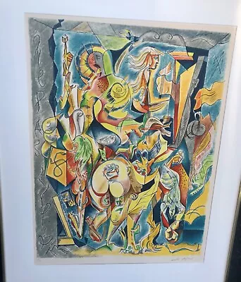 Andre Masson -Les Travaux De Hasard Lithograph  Signed Numbered EA Custom Framed • $450