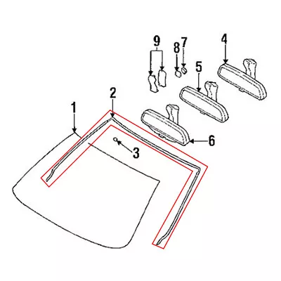 Front Windshield Trim Seal Molding Weatherstrip 51318159784 For 5 Series E39 528 • $38.22