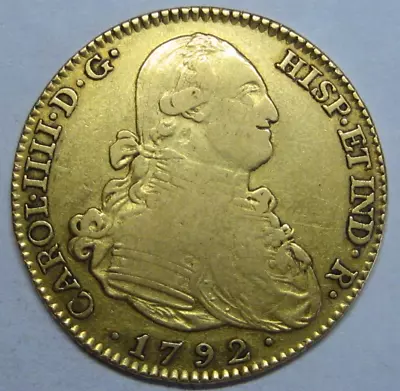 1792 Madrid 4 Escudos Charles Iv Gold Spain Doubloon Spanish Colonial Era • $1295