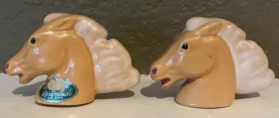 Rosemeade Pottery (North Dakota 1940-1961) Palomino Horses Salt And Pepper • $43.50