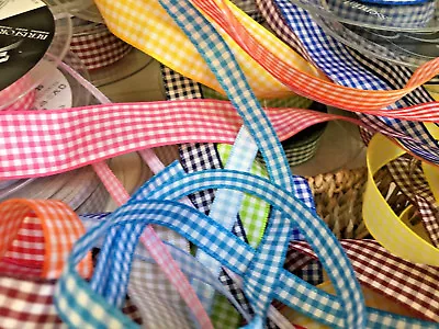 £2.45 • Buy Berisfords Uk Gingham Ribbon X 2 Metres. Choose Colour And Width