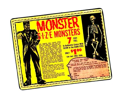 MONSTER TOYS Comic Book Advertising 1960s On A New Card Wallet • $29.99