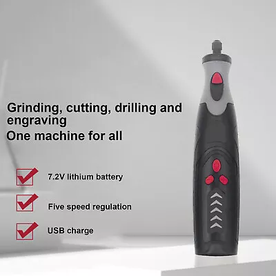 Mini Rechargeable Cordless Electric Screwdriver Grinding Power Tool W/ Led Light • $37.95