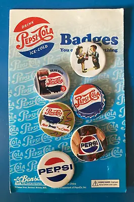 6 Pepsi Cola Badges Made By Bensons Showbags • $25