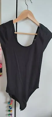 Miss Selfridge Black Bodysuit Short Sleeves In Uk 10 • £10