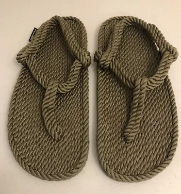 Gurkees Trinidad Womens 8 Rope Sandals Olive Green Flip Flop Flat Beach • $19.95