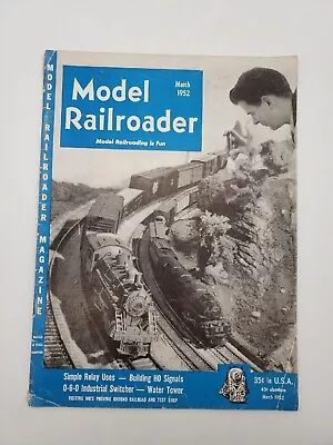 Vintage Model Railroader Magazine - March 1952- Train Hobbyist Miniature • $3.39