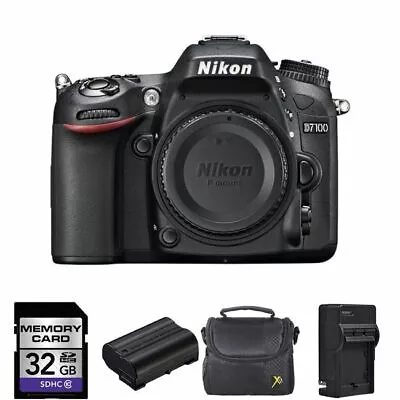 Nikon D7100 24.1 MP Digital SLR Camera (Body) + 2 Batteries 32GB + More • $669.95