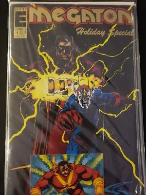 MEGATON Holiday Special # 1 Foil With Trading Card Entity Comics 1993 • $12