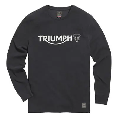 £45 • Buy Genuine Triumph Bettmann Long Sleeve Motorcycle Motorbike Tee Black MTLS21010