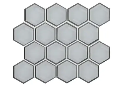 MSI Ice Bevel Hexagon 12 In. X 10 In. X 8 Mm Glass Mesh-Mounted Mosaic Tile • $14.99