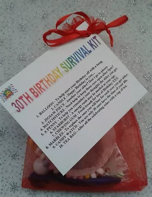 £4.95 • Buy 30TH BIRTHDAY Survival Kit Fun Unusual Novelty Present Gift For Him Or Her      