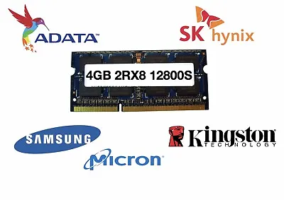 4GB 2RX8 PC3-12800S DDR3 SODIMM Memory RAM Kingston Samsung Micron Skhynix • £4.99
