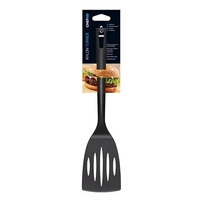 Chef Aid Black Nylon Kitchen Cooking Tools Egg Slice Utensil Slotted Turn • £3.98