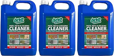 £28.99 • Buy Patio Path Cleaner Concentrate 3 X 5L Mould Algae Remover By One Chem