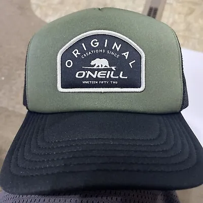 $19.98 • Buy O'Neill Hat Baseball Cap Green Black Bear Surf Logo Board Mesh Trucker Snapback