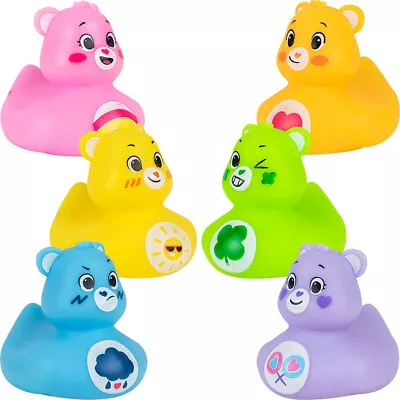 2  Inch CARE BEAR Vinyl Rubber Ducks: COMPLETE SIX DUCK SET! • $7.49