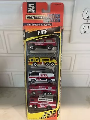 VTG 1996 Matchbox FIRE Action System 5-pack Gift Set BNIB Fire Trucks EMS • $15