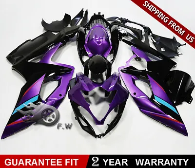 Fit For 2005 2006 GSXR1000 Purple Black ABS Plastic Injection Mold Fairing Kit • $509.99