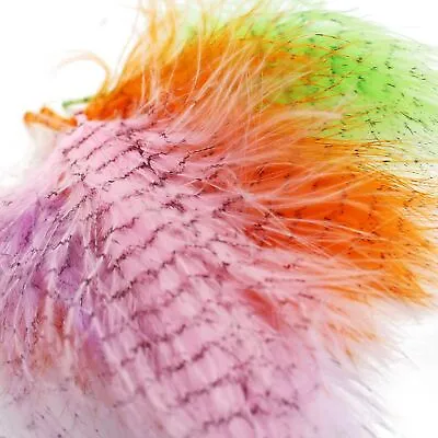 80pcs/lot Barred Printed Striped Turkey Marabou Feathers Woolly Bugger  8 Colors • $27.22