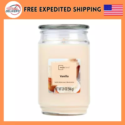 Mainstays Vanilla Scented Single-Wick Large Jar Candle 20 Oz. • $10.98