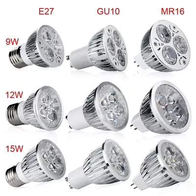 E27 GU10 MR16 High Power 9W 12W 15W LED Lamp Spotlight Warm /Cool White • $5.84