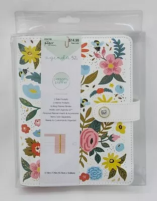 Agenda 52 Personal Planner 6 Ring Binder White Vintage Floral 6.19  X 7.75  • $14.99