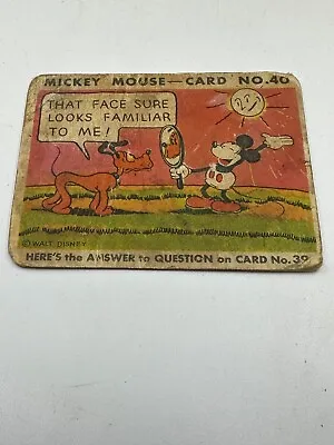 Mickey Mouse Bubble Gum Trading Card #47 • $39.99