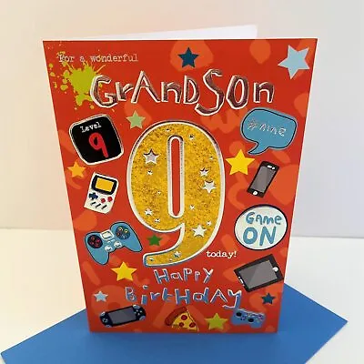 To A Special Grandson On Your 9th Birthday Card • £3.75