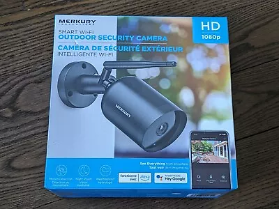 New Merkury Innovations Smart Wi-Fi Outdoor Security Camera HD 1080p Video Black • $69.95