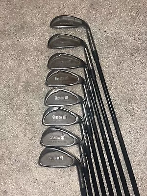 Mizuno Shadow HT Iron Set - 3-PW - RH Graphite Shaft - Stiff - Gold Pride Grips • $73.44