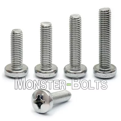 #8-32 X 3/8  - Phillips Pan Head Machine Screws 18-8 Stainless Steel Coarse • $4.61