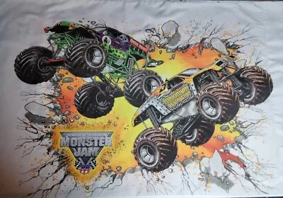 Monster Jam Pillow Cases Lot Of 3 Maximum Destruction & Grave Digger Std. Size • $6.50