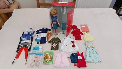 Vintage Tressy Doll.  60's.  Stand With Metal Key And Wardrobe With Outfits.  • £46