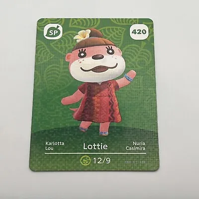 $9.95 • Buy Animal Crossing Amiibo Cards Series 5 420 Lottie Genuine UNUSED FREE TRACK POST
