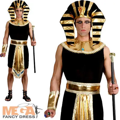 Egyptian Pharoah Mens Fancy Dress Ancient Egypt King Adults Historical Costume • £26.99