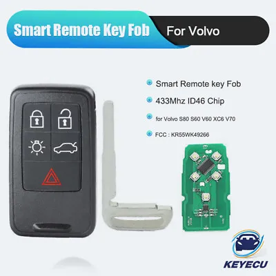 Smart Keyless For Volvo S80 S60 V60 XC6 V70 433MHz Remote Key Fob KR55WK49266 • $21.54