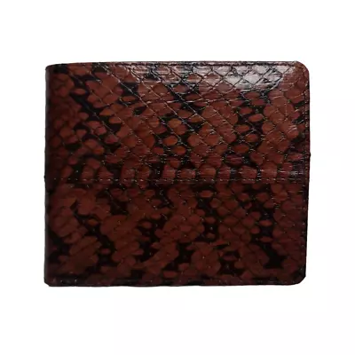 Bifold Dark Brown Cobra Snake Wallet Men's Bifold Exotic Handmade Wallet • $21