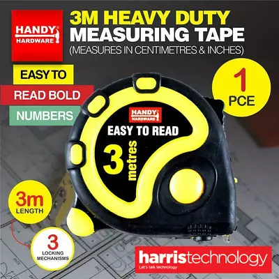Handy Hardware 3M Heavy Duty Measuring Tape 3 Lock Mechanism • $13.35