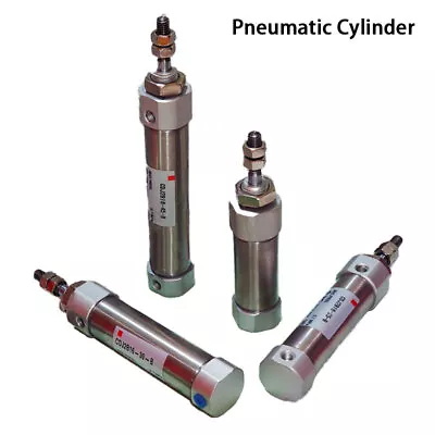 £7.38 • Buy Pneumatic Air Cylinder Stainless Steel Mini  Bore 20~60mm Stroke CDJ2B16